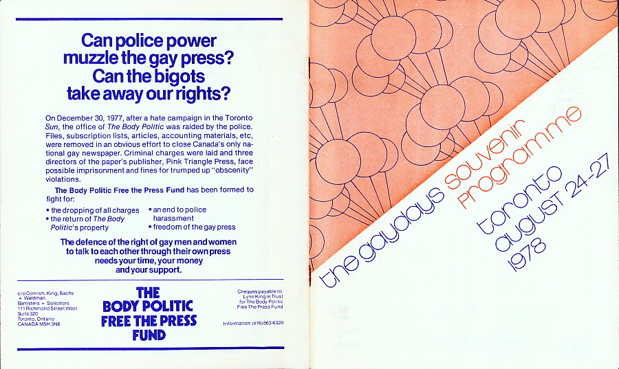 1978 Gaydays program