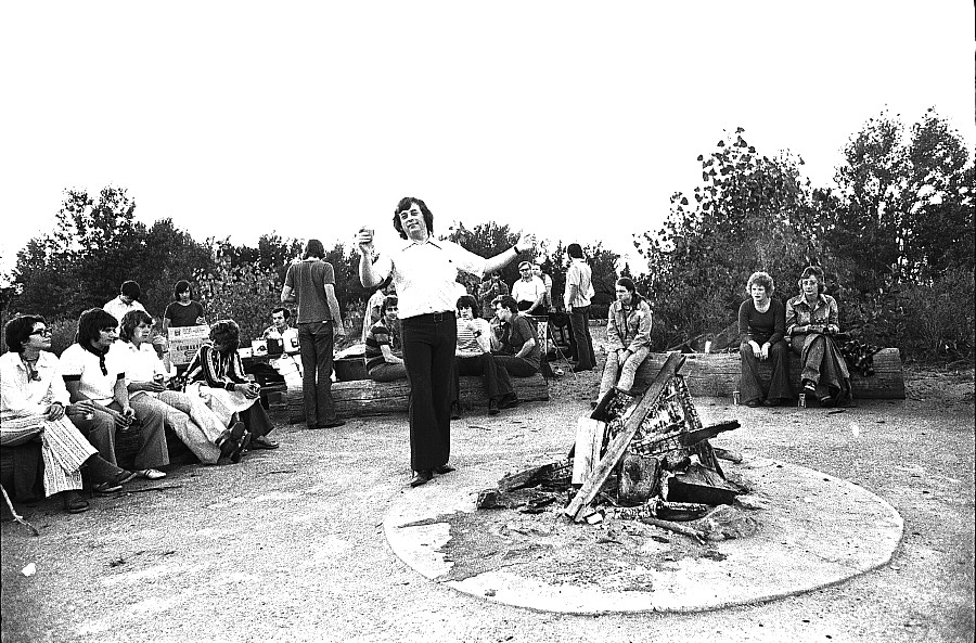 George poses, 1972 gay picnic