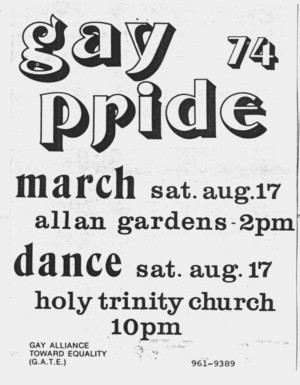 1974 gay pride march poster