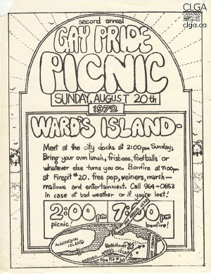 1972 gay pride picnic poster