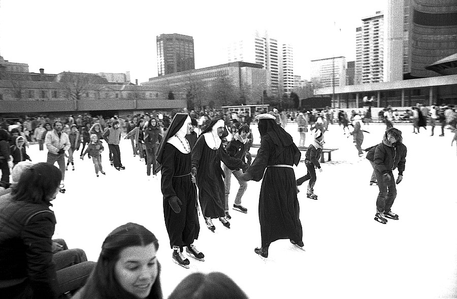 The Sisters of Perpetual Indulgence, gay nuns, skating party at Toronto City Hall