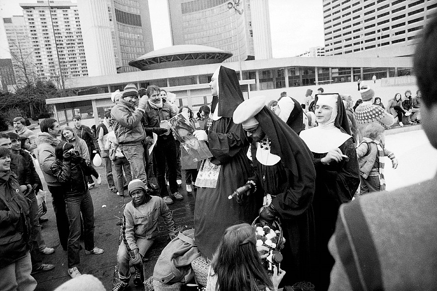 The Sisters of Perpetual Indulgence, gay nuns, skating party at Toronto City Hall