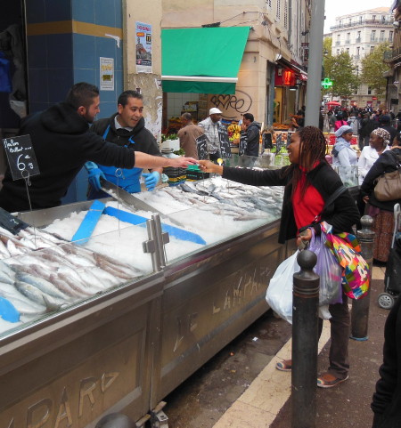 Noailles market Marseille fish store photo